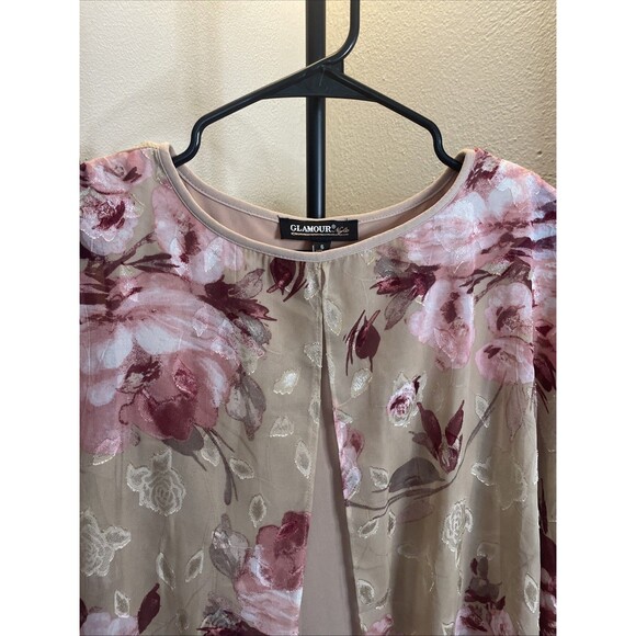 Glamour Size 6 Floral Midi Dress Formal Event Wedding - Picture 2 of 7